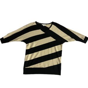 New York Company Retro Y2K Striped Pullover V Neck Sweater‎ Medium